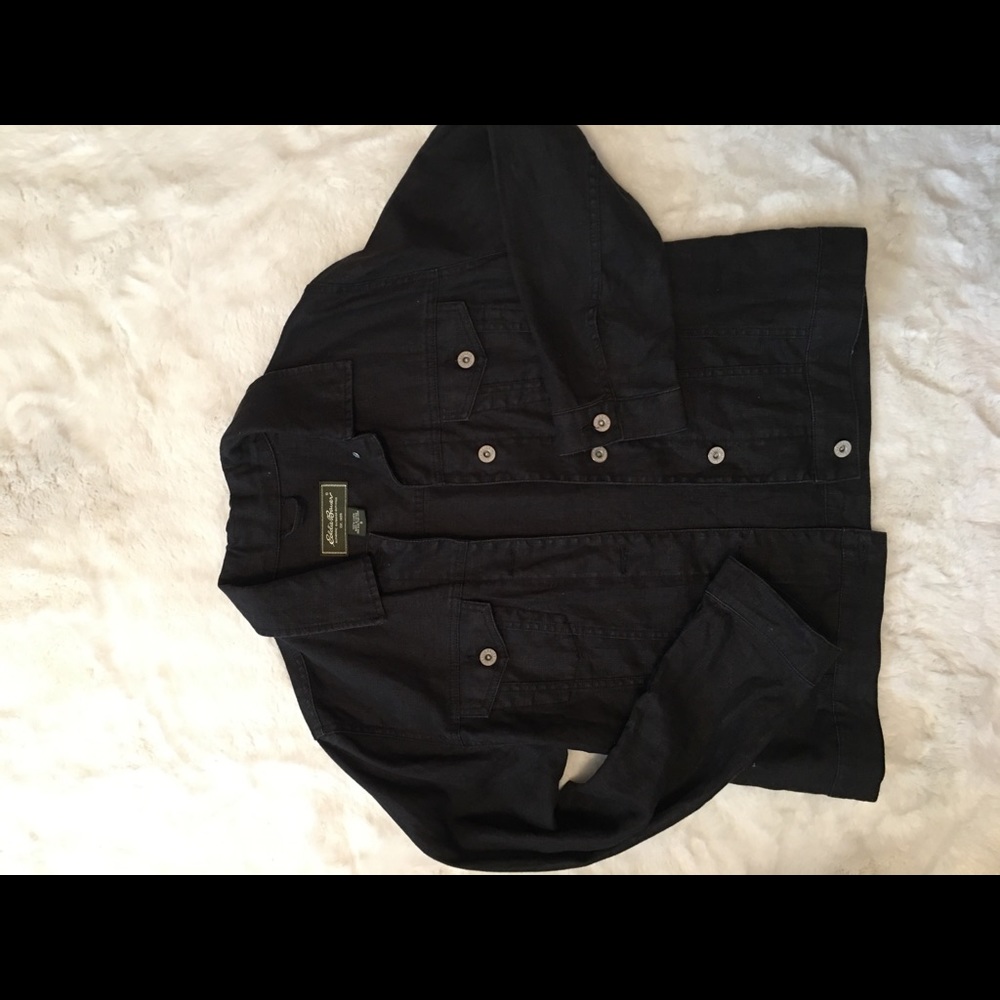 Edie Bauer Linen Jean jacket